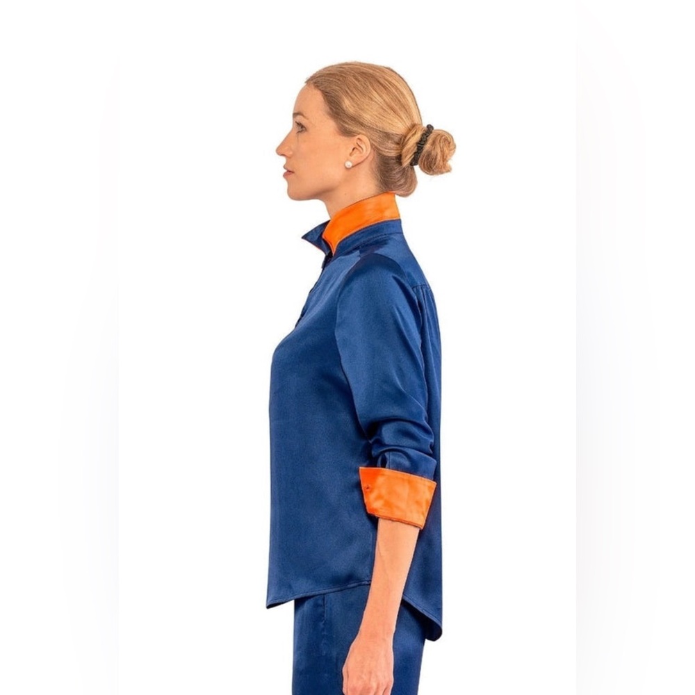 Gretchen Scott Navy Mix Master Solid Top